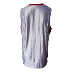 Rückansicht weiß Basketballtrikots rot/weiß