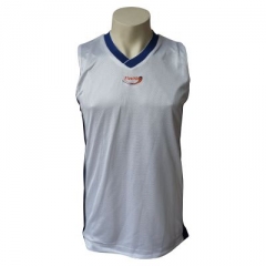 Frontansicht weiß/navy Basketballtrikot